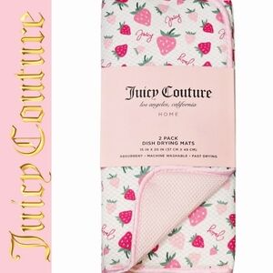 Juicy Couture Home 2-PK Strawberry Dish Drying Mats